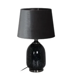 Lampa stołowa HEMLA 64 cm szklana czarno szara*Zona-Design Best