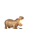 Lampa stołowa Hippo 25 cm antyczny miedź*J-Line Best