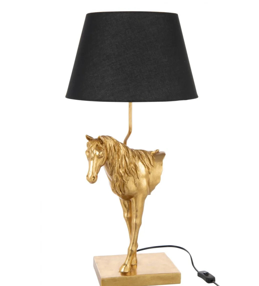 Lampa stołowa HORSE 70 cm złota*J-Line Clearance