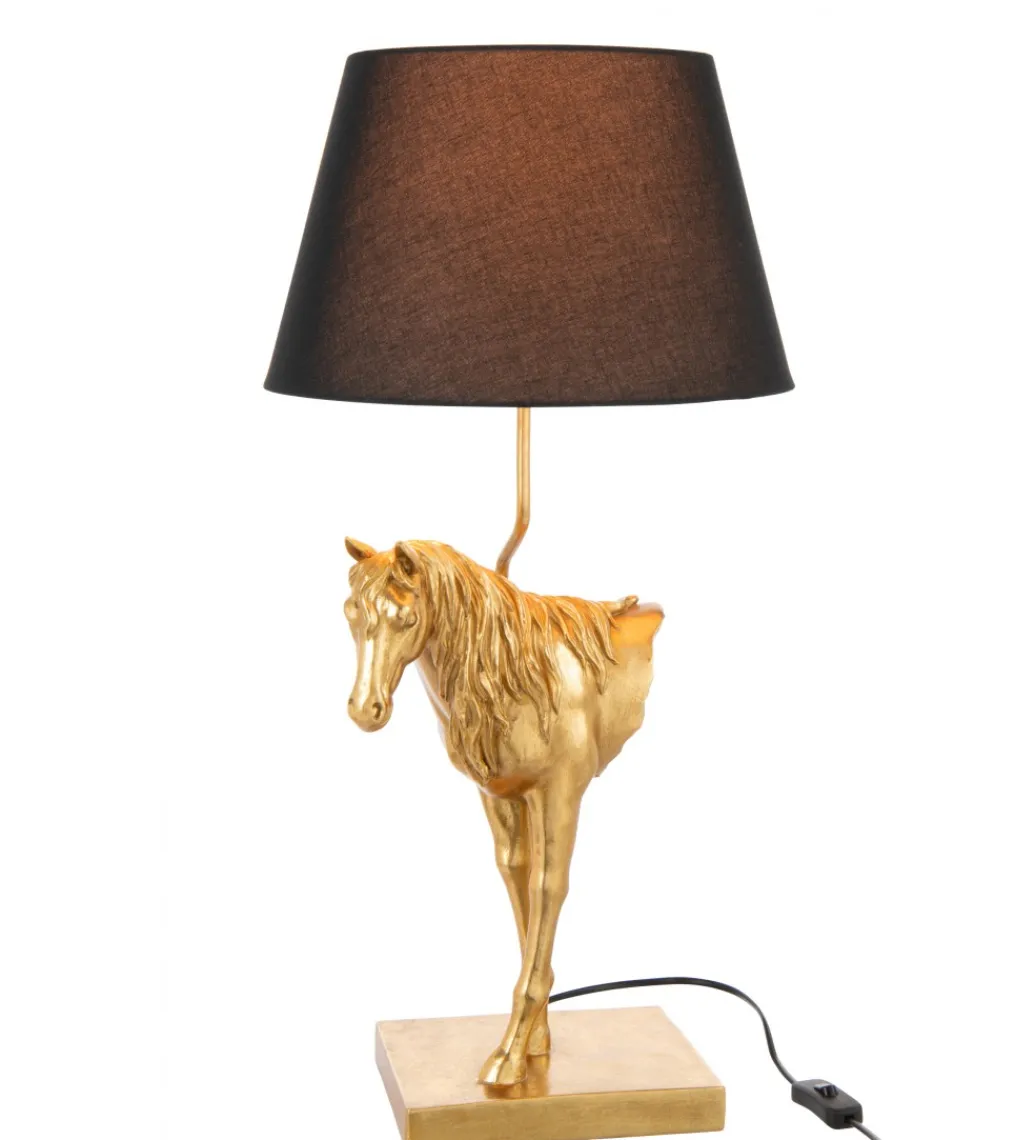 Lampa stołowa HORSE 70 cm złota*J-Line Clearance