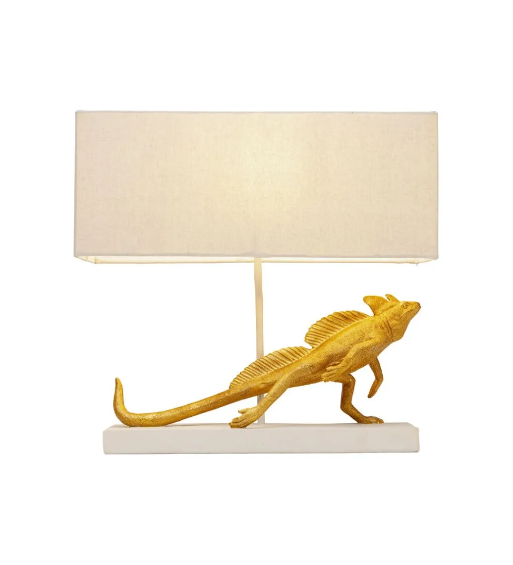 Lampa stołowa IGUANA 42 cm złota*KDesign Discount
