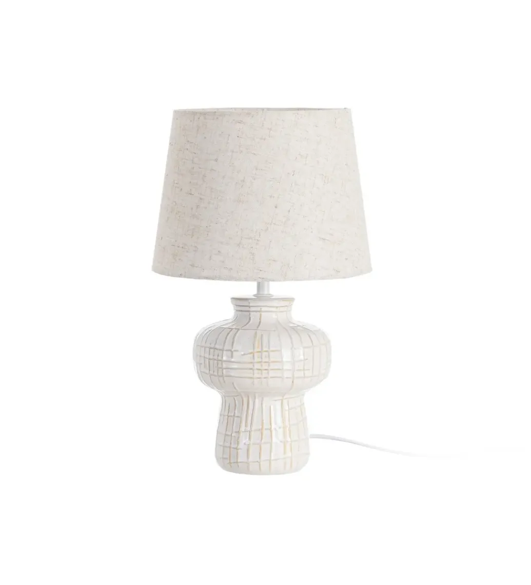 Lampa stołowa ILUMINA 41 cm ceramika biała*Zona-Design New