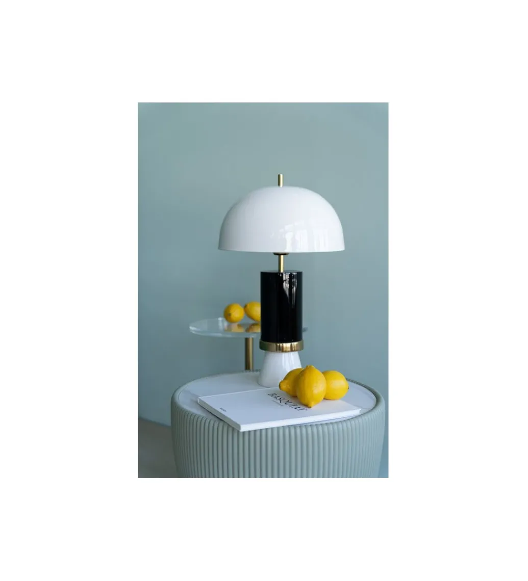 Lampa stołowa JOSY 51 cm czarno biało*KDesign