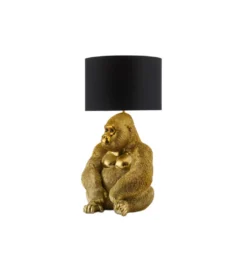 Lampa stołowa KING APE 54 cm czarna złota*Invicta Interior Sale