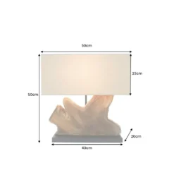 Lampa stołowa KORA 50 cm beżowa*Invicta Interior Clearance