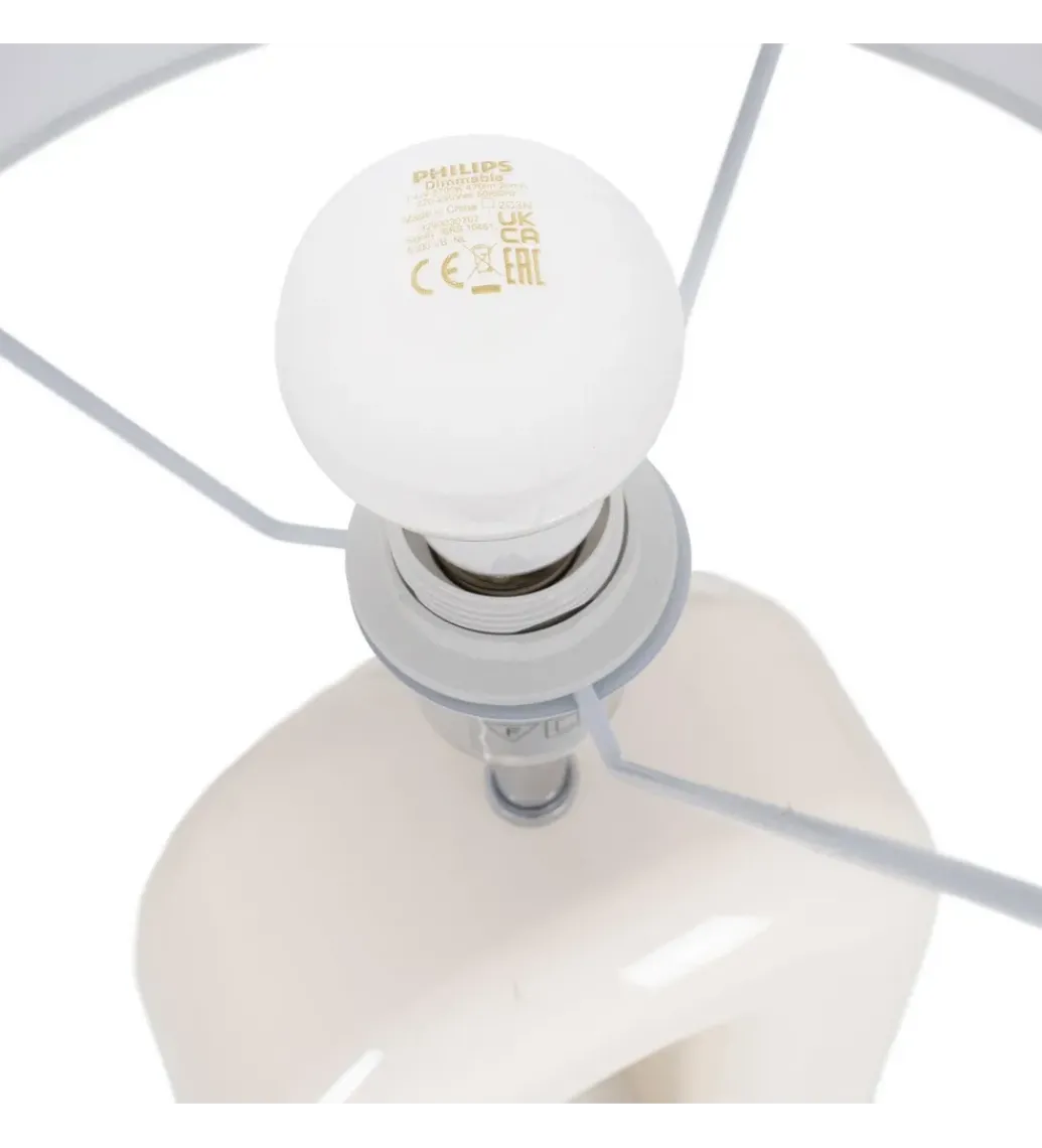Lampa stołowa LACADO kremowa*Zona-Design Clearance