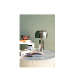 Lampa stołowa LOUNGRY 38 cm srebrna*KDesign New