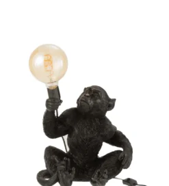 Lampa stołowa MAŁPKA 33 cm czarna*J-Line Online