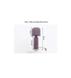 Lampa stołowa MAYA 39 cm fioletowa*KDesign Clearance
