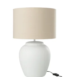 Lampa stołowa MELI 41 cm biała*J-Line Clearance