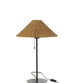 Lampa stołowa MERTAN 50 cm rattan czarna*J-Line Clearance