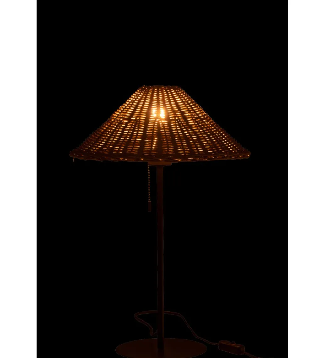 Lampa stołowa MERTAN 50 cm rattan czarna*J-Line Clearance