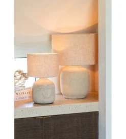 Lampa stołowa MIA 47 cm terrakota beżowa*J-Line Best