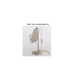 Lampa stołowa MIRA 32 cm beżowa*KDesign Hot