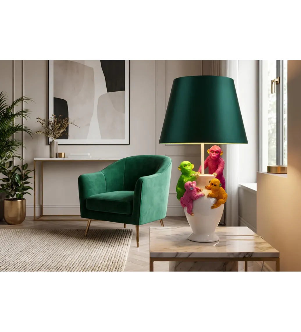 Lampa stołowa MONKEY 55 cm wielokolorowa*Invicta Interior Online