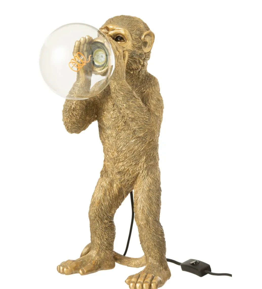 Lampa stołowa MONKEY 46 cm złota*J-Line Hot