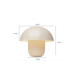Lampa stołowa MUSHROOM 44 cm beżowa*KDesign Sale