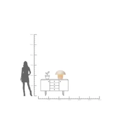Lampa stołowa MUSHROOM 44 cm beżowa*KDesign Sale