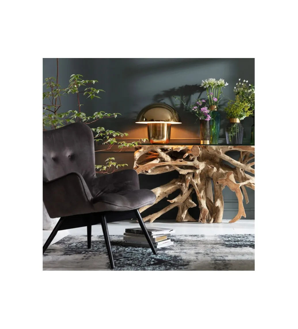 Lampa stołowa MUSHROOM 44 cm brąz*KDesign Sale