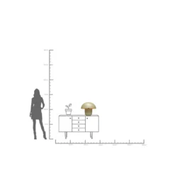 Lampa stołowa MUSHROOM 44 cm jasnozielona*KDesign Clearance