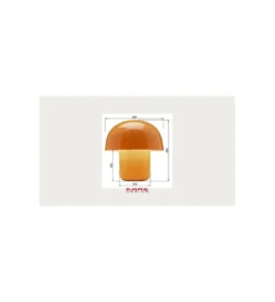 Lampa stołowa MUSHROOM 20 cm żółto pomarańczowa*KDesign Sale