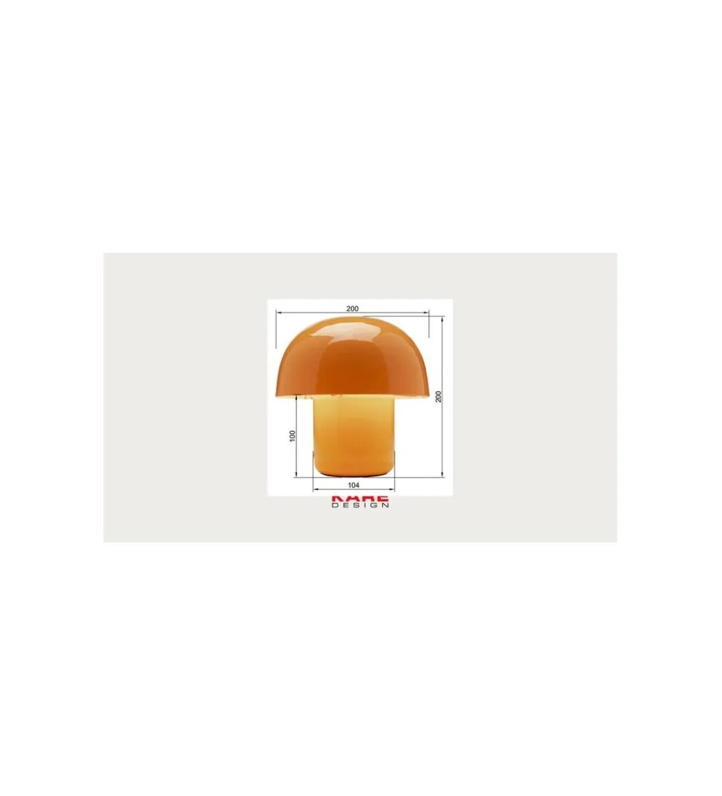 Lampa stołowa MUSHROOM 20 cm żółto pomarańczowa*KDesign Sale