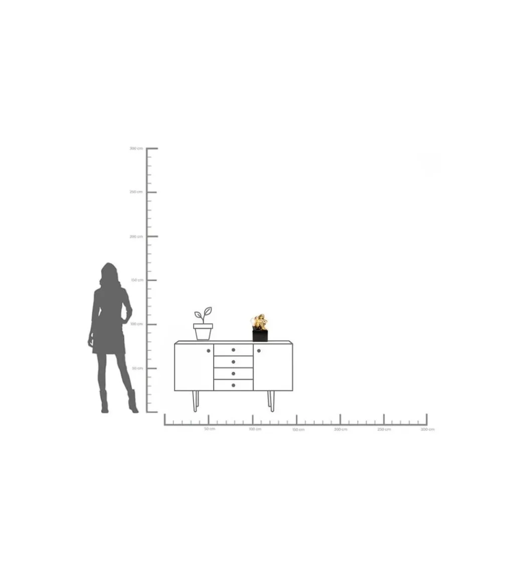 Lampa stołowa NUDE MAN HUG 29 cm złota*KDesign Hot