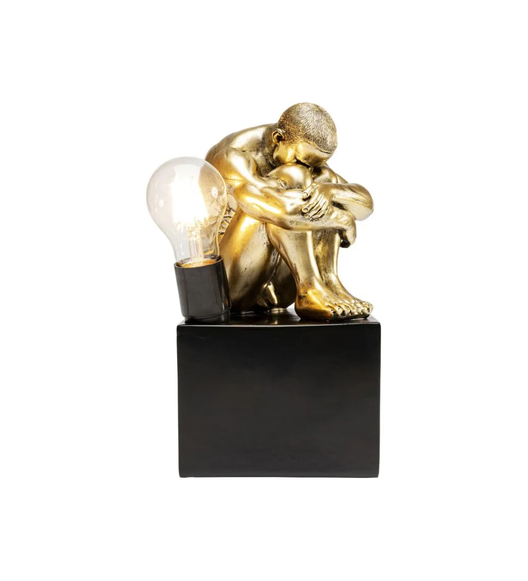 Lampa stołowa NUDE MAN HUG 29 cm złota*KDesign Hot