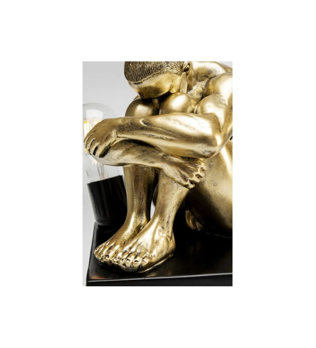 Lampa stołowa NUDE MAN HUG 29 cm złota*KDesign Hot