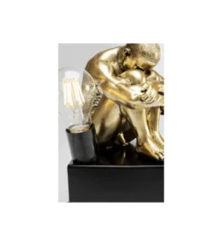 Lampa stołowa NUDE MAN HUG 29 cm złota*KDesign Hot