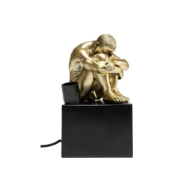 Lampa stołowa NUDE MAN HUG 29 cm złota*KDesign Hot