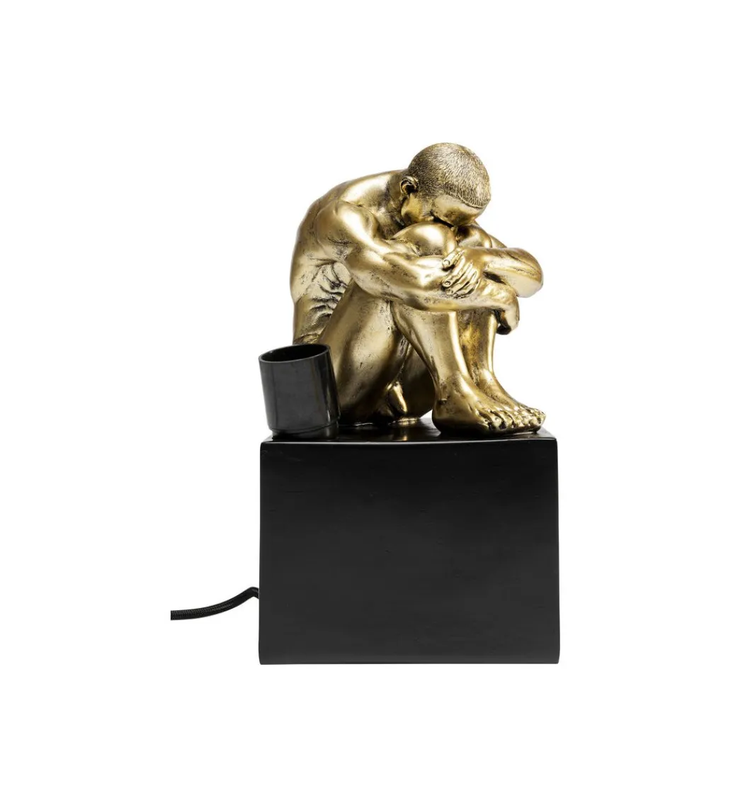 Lampa stołowa NUDE MAN HUG 29 cm złota*KDesign Hot