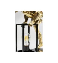 Lampa stołowa NUDE MAN STRECHING 39 cm złota*KDesign Online