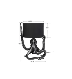Lampa stołowa OCTOPUS 47 cm czarna*KDesign Discount