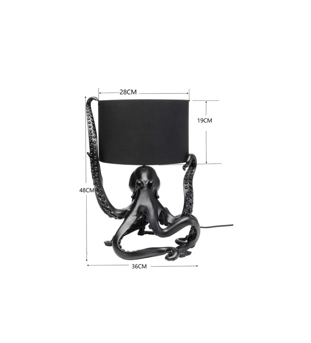 Lampa stołowa OCTOPUS 47 cm czarna*KDesign Discount