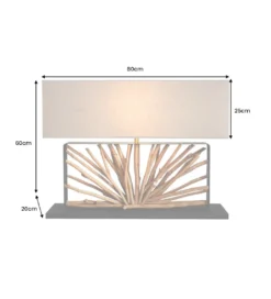 Lampa stołowa OMAR 80 cm beżowa*Invicta Interior Clearance