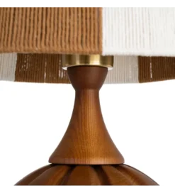 Lampa stołowa OPANEM 47 cm brązowobiała*Zona-Design