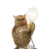 Lampa stołowa OWL 37 cm antyczny złoto*J-Line Hot