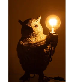 Lampa stołowa OWL 38 cm złota*J-Line Online