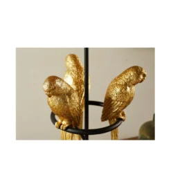 Lampa stołowa Papuga 35 cm czarno złota*Invicta Interior Clearance