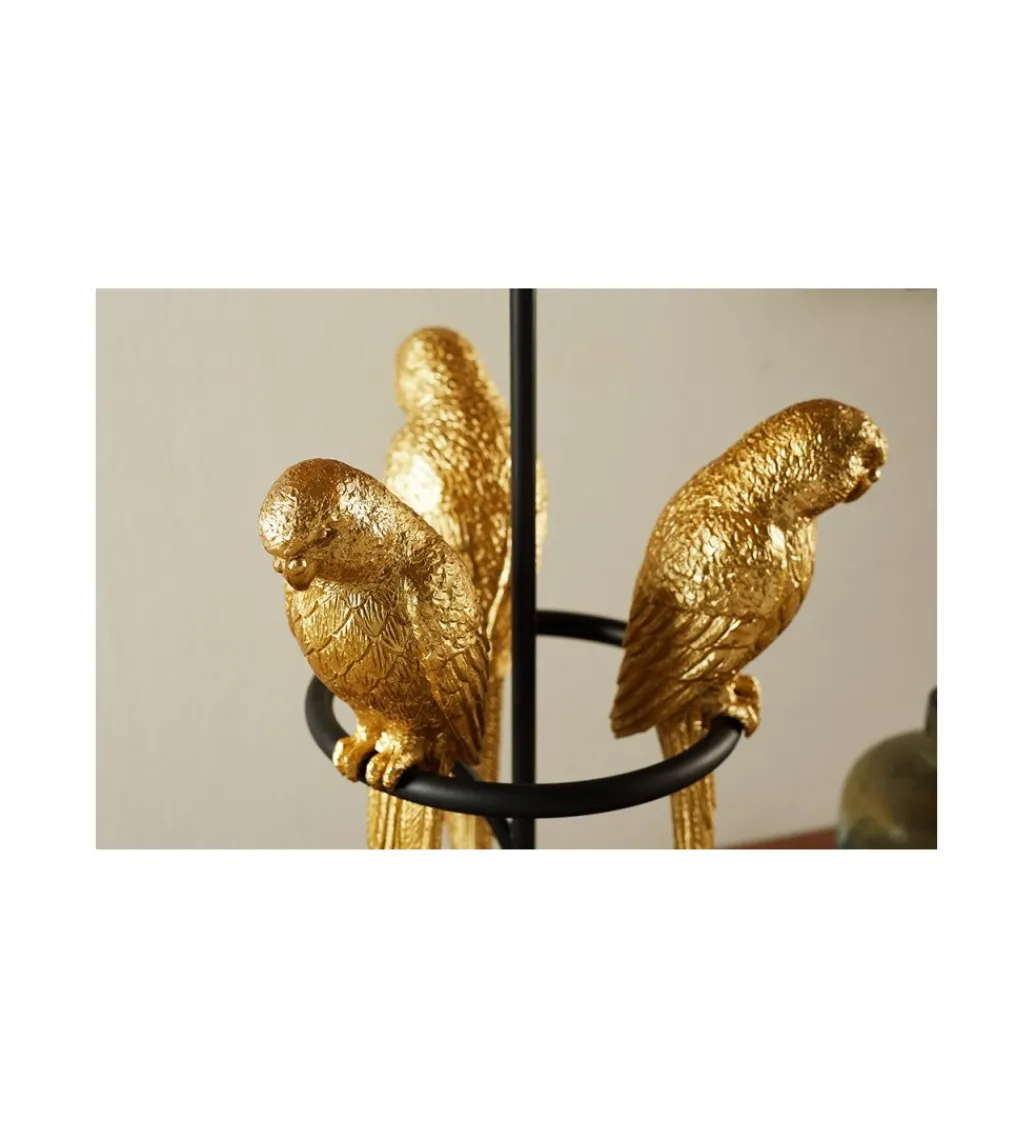 Lampa stołowa Papuga 35 cm czarno złota*Invicta Interior Clearance