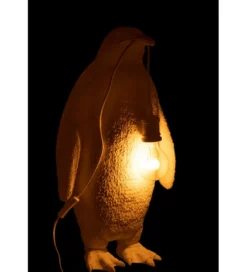 Lampa stołowa Pingwin 35 cm biała*J-Line Discount