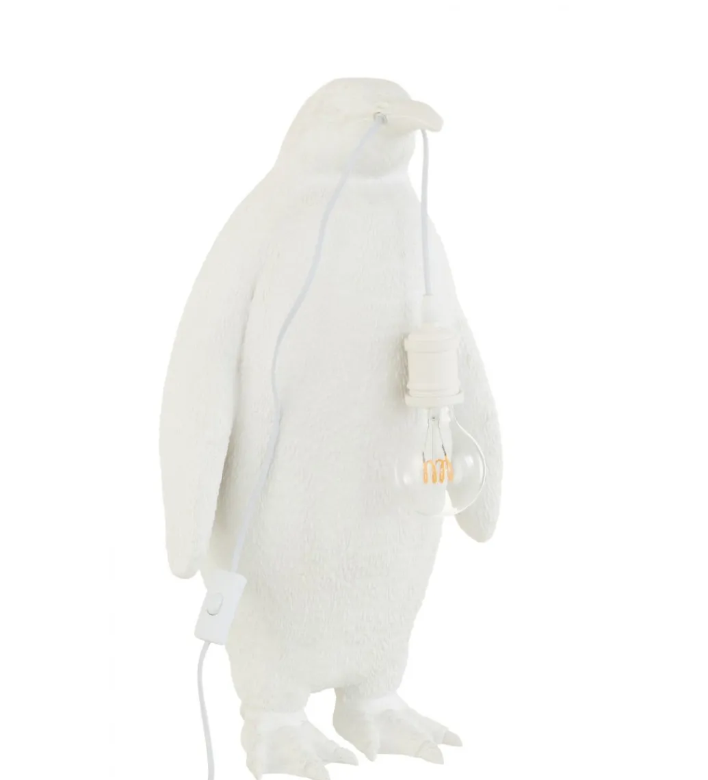 Lampa stołowa Pingwin 35 cm biała*J-Line Discount