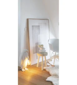 Lampa stołowa Pingwin 59 cm biała*J-Line Outlet