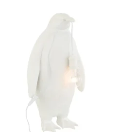 Lampa stołowa Pingwin 59 cm biała*J-Line Outlet