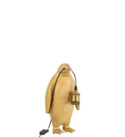 Lampa stołowa Pingwin 35 cm złota*J-Line