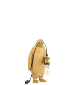 Lampa stołowa Pingwin 35 cm złota*J-Line
