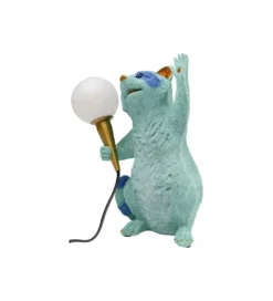 Lampa stołowa RACCOON 31 cm niebieska*KDesign Best