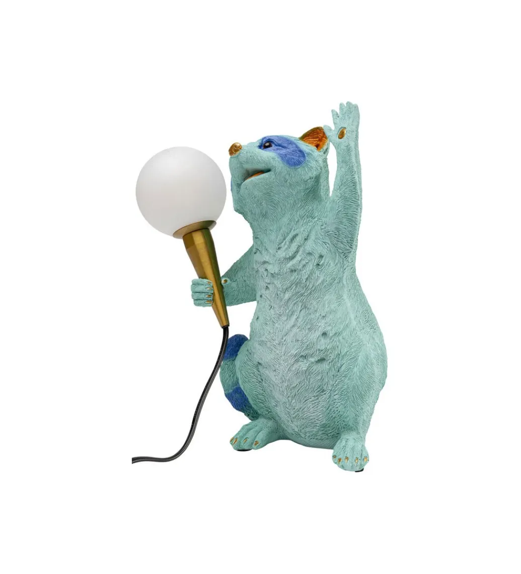Lampa stołowa RACCOON 31 cm niebieska*KDesign Best