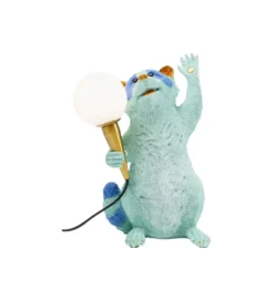 Lampa stołowa RACCOON 31 cm niebieska*KDesign Best